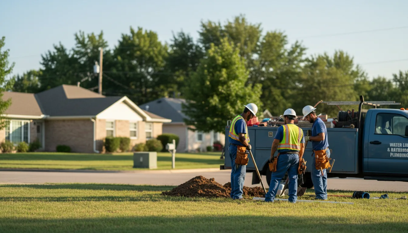 Residential water line and bathroom plumbing service in Greencastle, IN